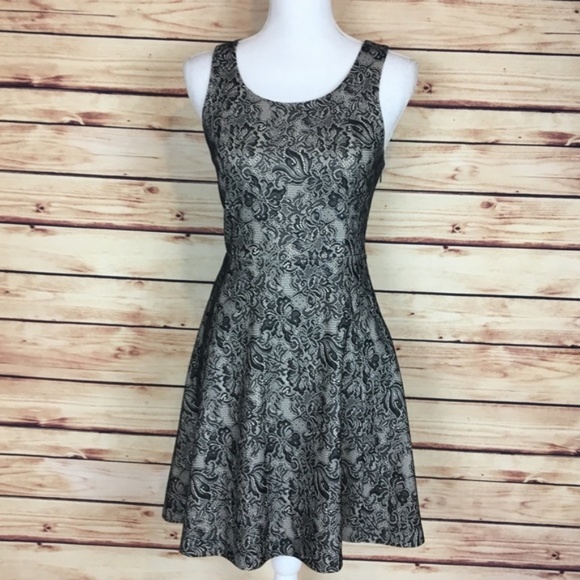 Express Dresses & Skirts - Express Lace Skater Dress Sleeveless Black XS